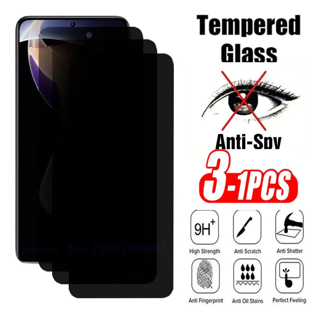 1-3PCS Anti Spy Screen Protector For Samsung A55 5G A54 A34 A33 A35 A32 A53 A52 A15 A14 A13 A12 J8 J6 J4 Plus A7 2018  Glass