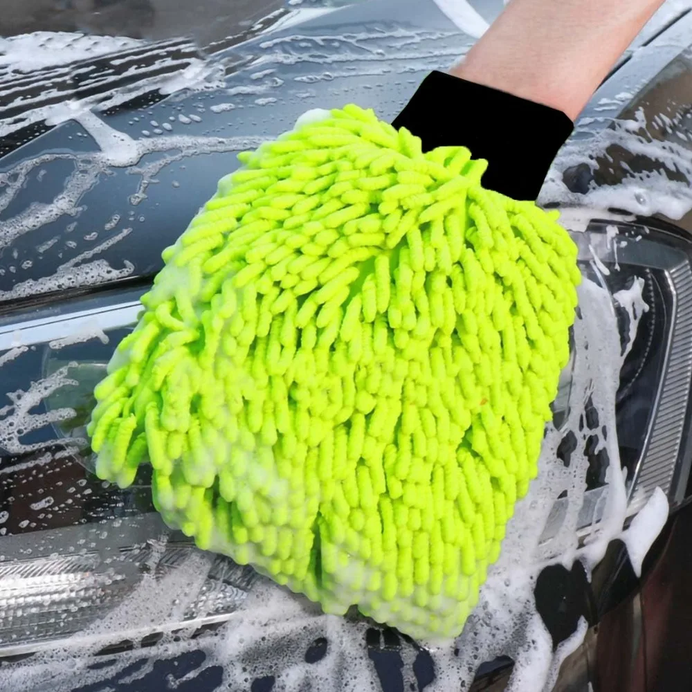 

Двусторонняя перчатка для мойки автомобиля, перчатка из синели и микрофибры, утолщенная плюшевая, с высокой впитывающей способностью, многоразовая для автодетализации автомобиля, мотоцикла