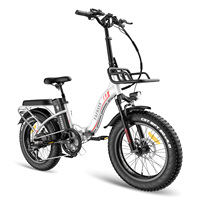 FAFREES F20 MAX folding electric bike Samsung battery 48V22.5Ah 500W 20-inch fat tire maximum speed 25KM/H 7-speed gear shift