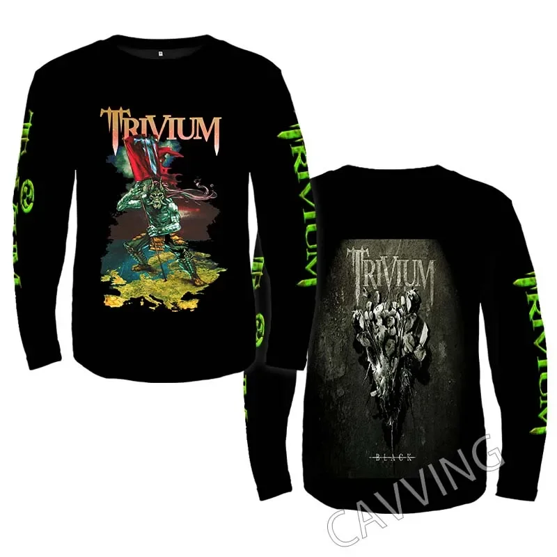 New Fashion Printed Trivium Band Rock  Crewneck Sweatshirt Gothic Top Harajuku Cotton Unisex Clothing Men Clothing  CC3