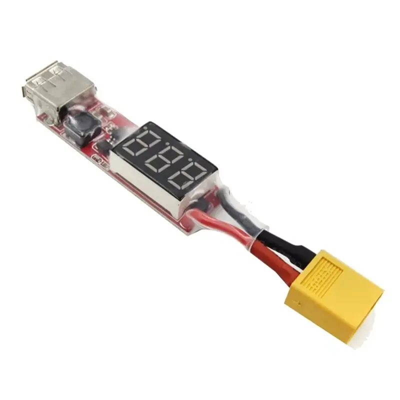 Leading-6X 2S-6S Lipo Lithium Battery XT60 To USB Charger Converter With Voltage Display Adapter Board