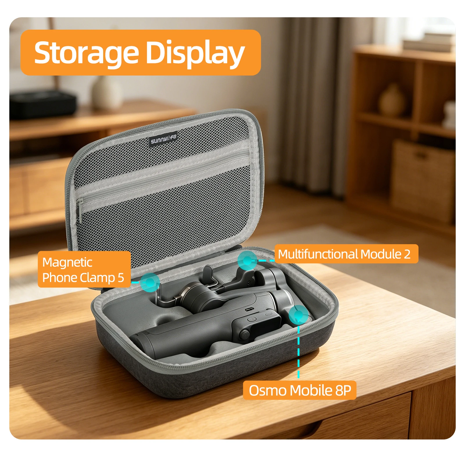 OM 8P Portable Carrying Case Storage Bag Travel Protective Box For Dji Osmo Mobile 8 Pro Handheld Gimbal&Accessories
