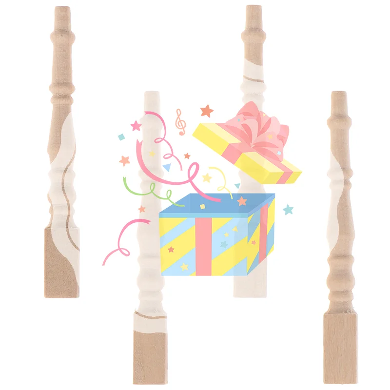 1:12 Casa delle bambole in miniatura Sedia in legno Gamba da tavolo Accessori per mobili fai da te Giocattoli