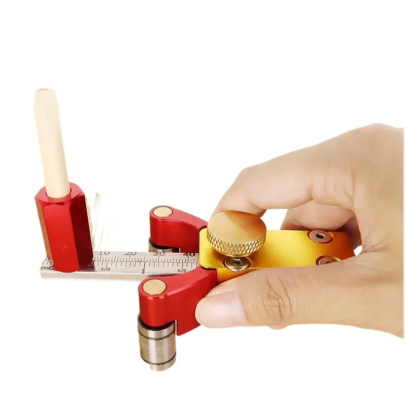 Woodworking DIY Drawing Straight Line Arc, Altimeter Three-purpose Multi-function Line Parallel Scriber Drawing Imperial System