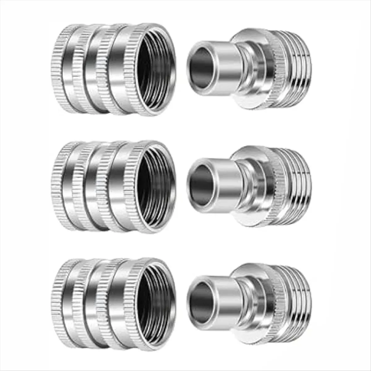 3pcs Garden Hose Quick Connect Fittings,3/4 Inch Water Hose Quick Connect Fittings,Quick Release Connector