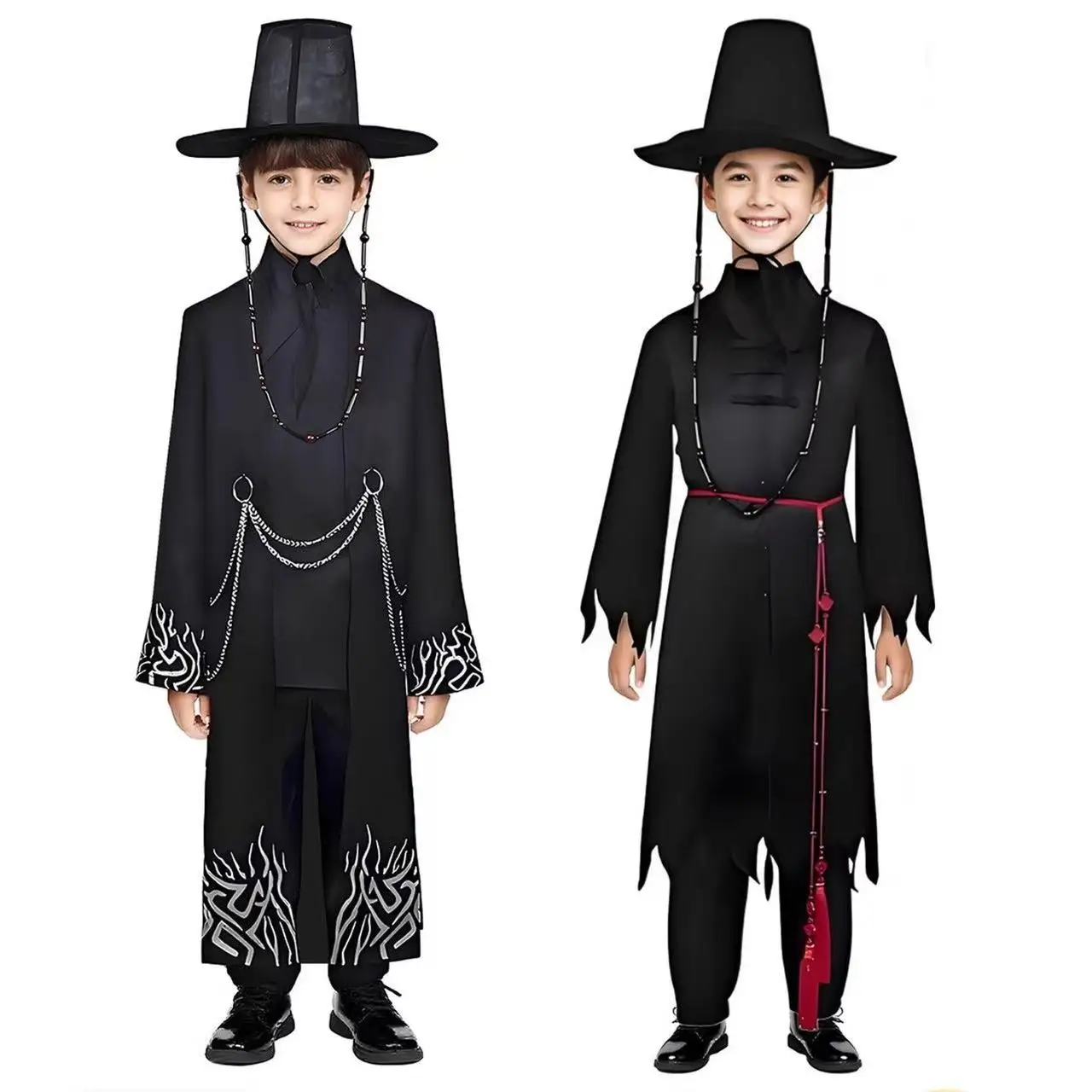 新しい KPOP モンスターハント SaGa メンズコスプレ衣装モンスターハントメンズハロウィン子供用シルバーパターンソングライティングコスチューム