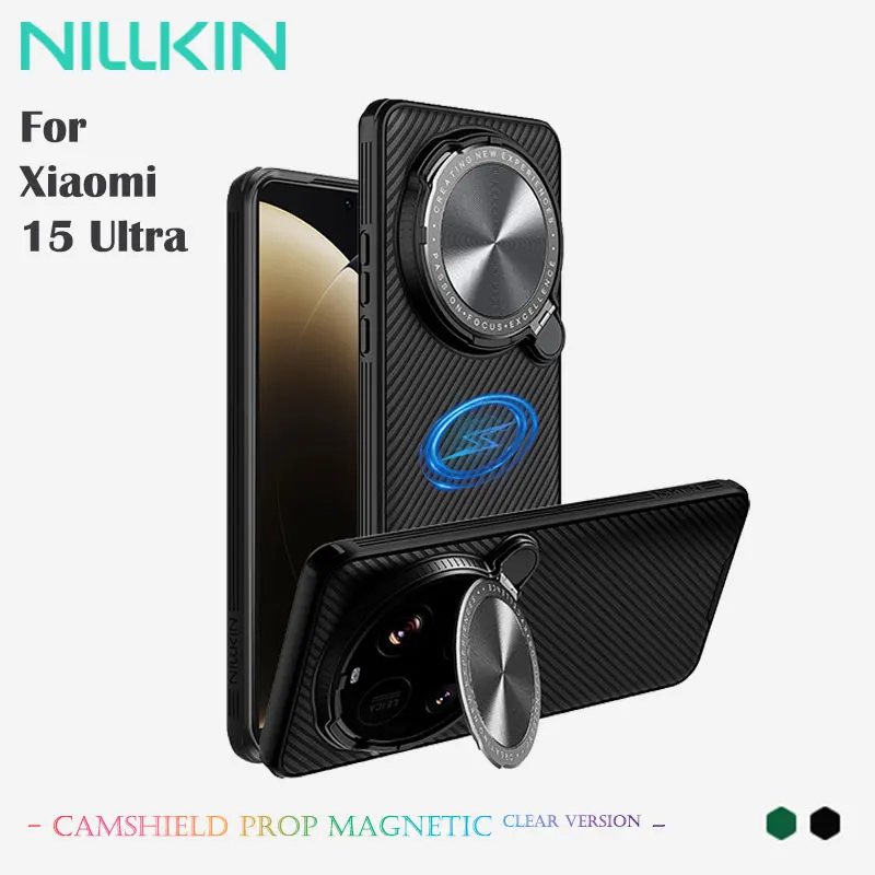 حافظة NILLKIN المغناطيسية لهاتف Xiaomi 15 Ultra، شفافة صغيرة، مضادة للخدش، حماية كاملة من مادة TPU/PC، 360 °   مقاوم للصدمات