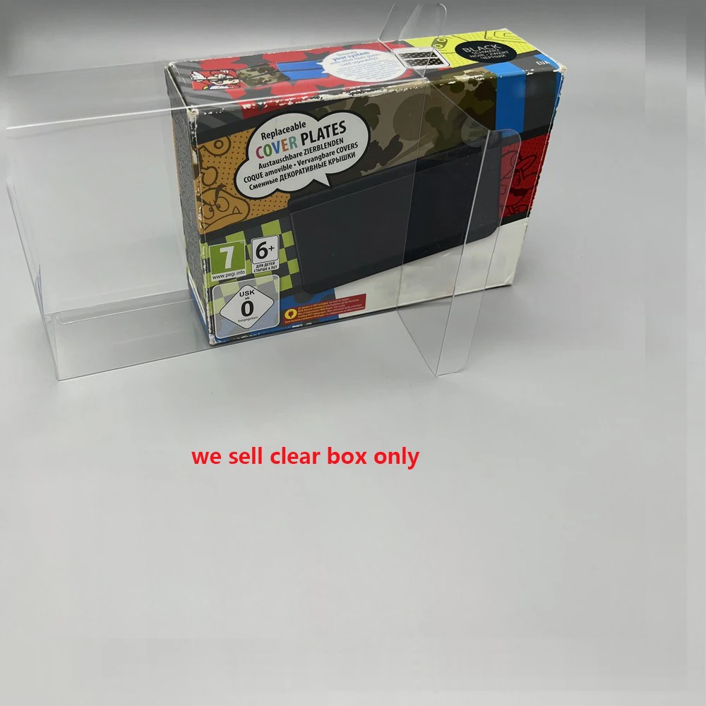 

100PCS Clear transparent Protection Box For NEW3DS EU version Display Storage PET Protective Collection Box