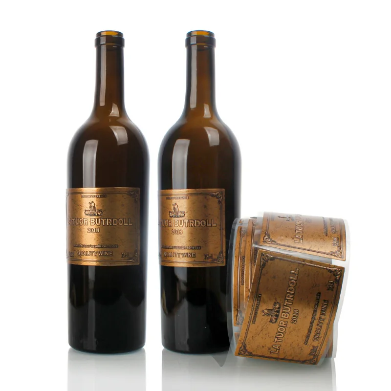 custom.Customized Printing Perfume Bottle Metal Transfer Waterproof Packaging Stickers Labels