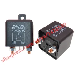 High power 200A/DC12V/24V/48V Relay 4 Pin For Car Auto Heavy Duty Install car continuous relay for Amp Style