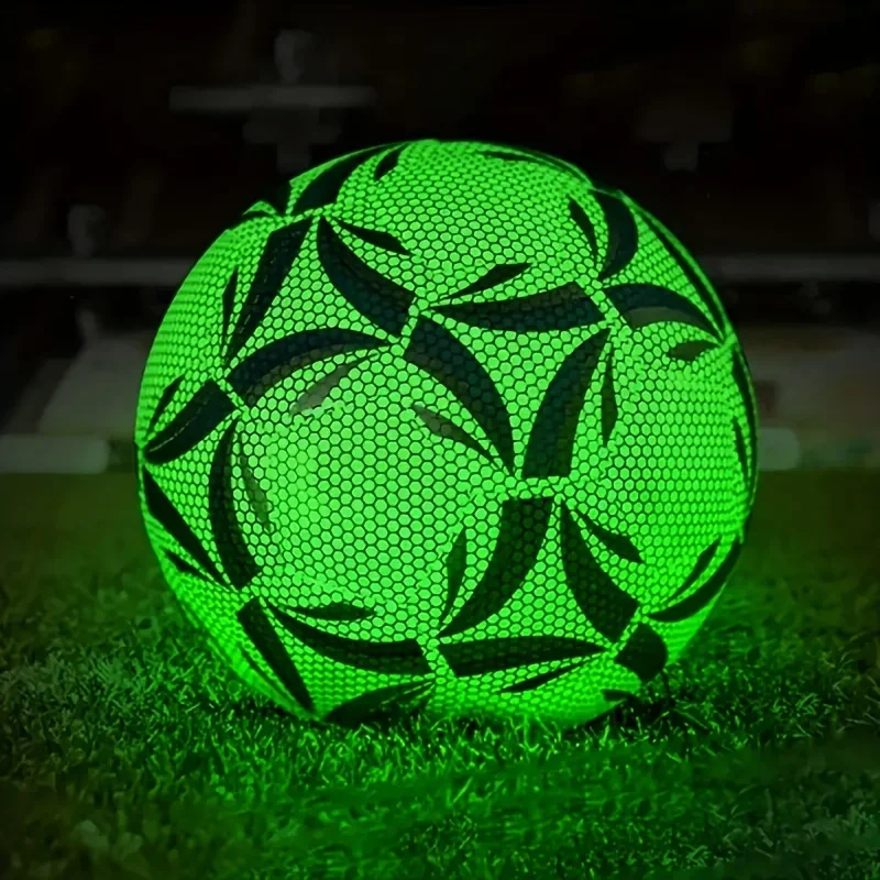 

1Pro Size 5 Soccer Ball - Durable, Machine-Sewn & Glow-in-the-Dark Design for All-Weather Play