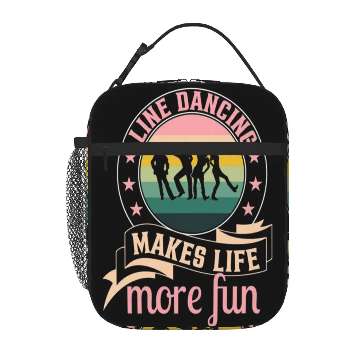 Bestselling Line Dancing Makes Life More Fun For Dance Lovers Insulated Inner Lunch Box Bag Desk Dining Cooler Lunch Bag