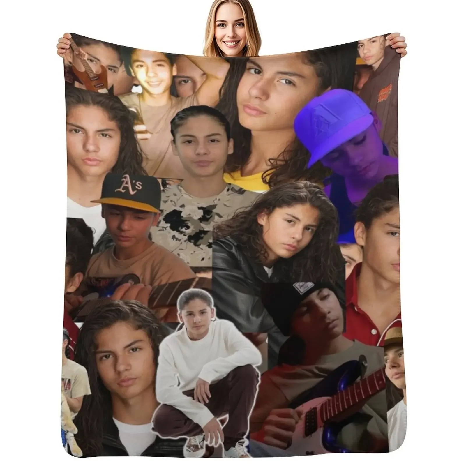 

Miguel Cazarez Mora Seamless Collage Throw Blanket Warm Vintage Thermal Blanket