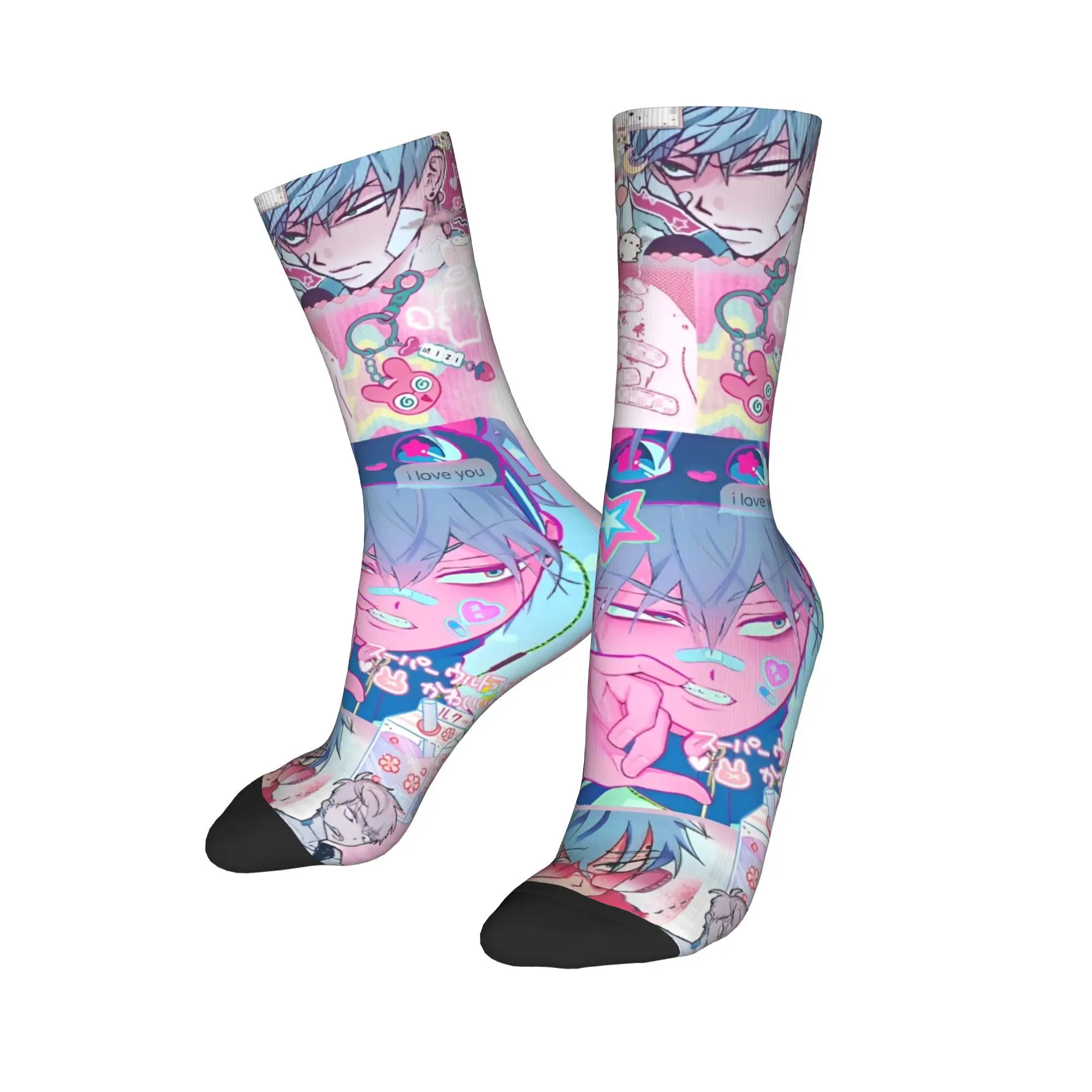 الغريبة المرحلة أنيمي جوارب الرسم الترفيه الجوارب الشتاء عدم الانزلاق الجوارب الرجال الرياضة في الهواء الطلق تنفس الجوارب