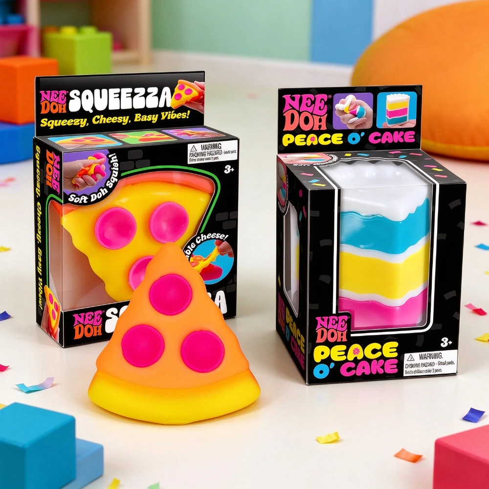 NeeDoh Peace O' Cake Slow Rising Fidget Toy, Non Toxic Soft Squishy Stress Relief Sensory Toy Adult Desktop Decoration Gift