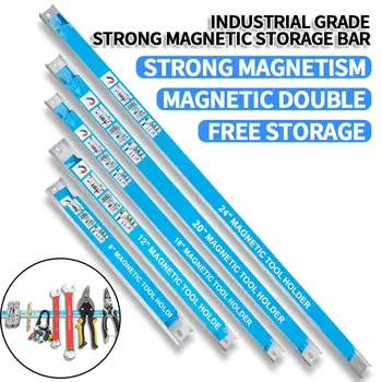 Rack de ferramentas magnético forte, utensílios de cozinha e armazenamento de produtos de ferro, rack de força magnética, tira magnética