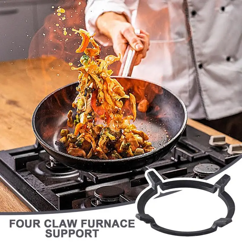 Wok Ring For Electric Stove Cast Iron Wok Pan Holder Four Claws Milk Pot Holder For Kitchens Restaurants Cookware Accessories