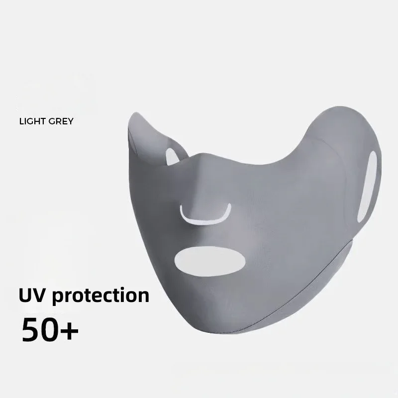 Washable Breathable Ice Silk Anti-UV Sunscreen Mask Dustproof Cycling Face Mask With Eye Corner Protection