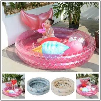 Mermaids inflatable pool bath kids summer home outdoor swimming pool for children gifts ocean ball dinosaur swimming pool