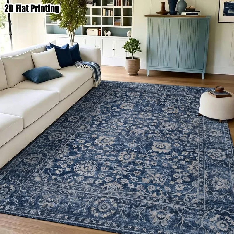 1Pc Vintage European Palace Pattern Rug, Machine Washable, Personalized Decoration, Suitable for Vintage Style Home, Applicable to Living Room, Bedroom, Entryway, Office, Corridor and Other Areas