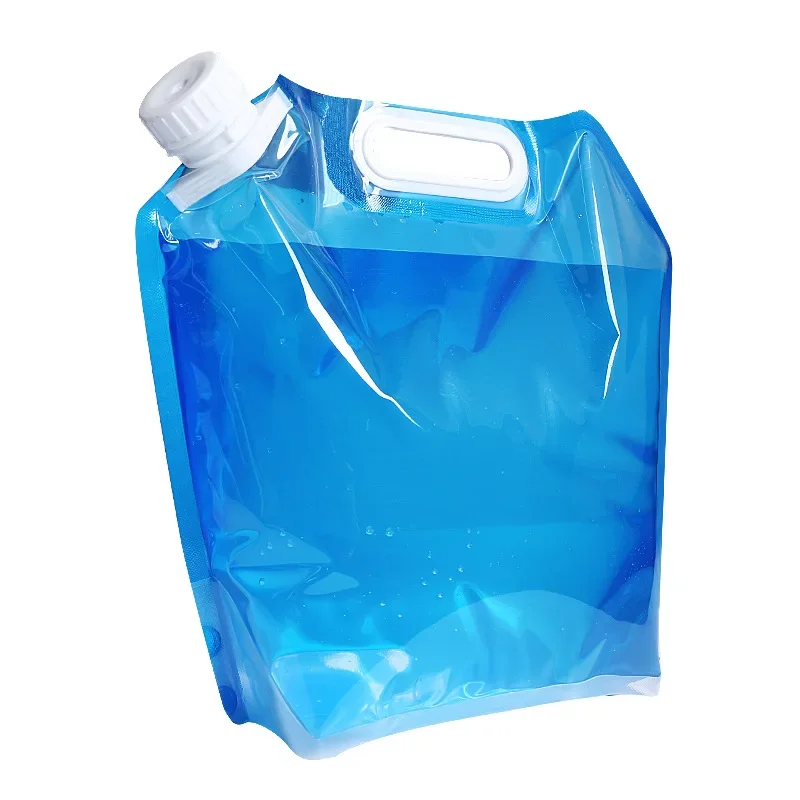 Bolsa de agua para coche, contenedor plegable para exteriores, Camping, senderismo, Picnic, Kit de emergencia, 5L/10L