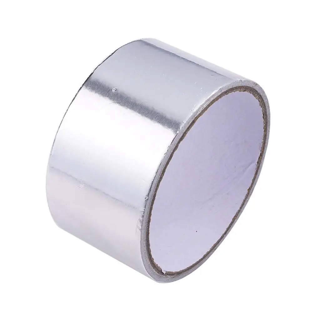 High Temperature Heat and Sound Wrap Tape Thermal Fiberglass Insulation Heat 5mx5cm Exhaust Reflective Band Silver T P3J6