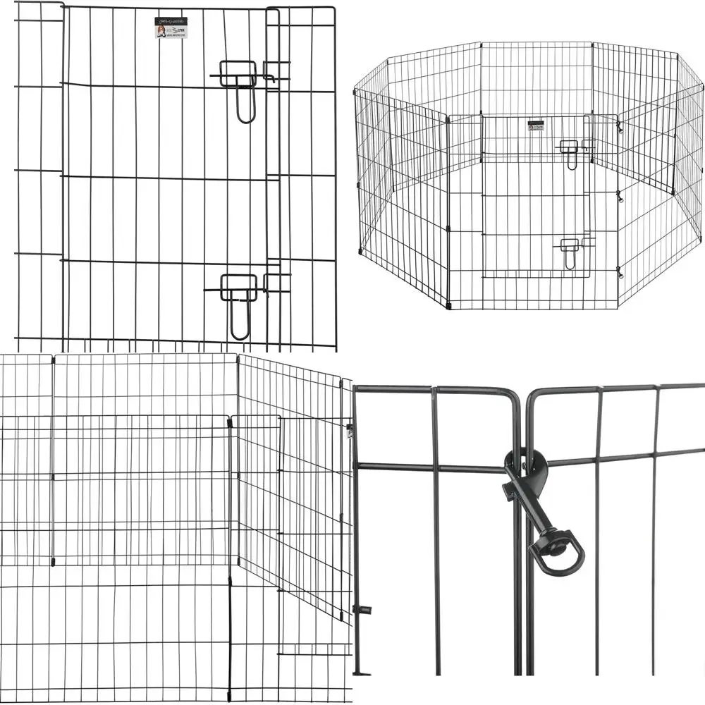 

24 Tall Dog Playpen with 8 Panels and Gate