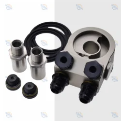 SK CUSTOM Engine Thermostatic Cooling Adapter Filter Sandwich Panel GT86 BRZ AN8 AN10 Forged Aluminum Alloy