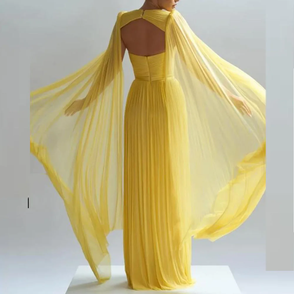 맞춤형 Pleated Chiffon Dresses Shawl Sweetheart A 라인 정장 이브닝 드레스 사이드 스플릿 Boho 여름 웨딩 게스트 가운