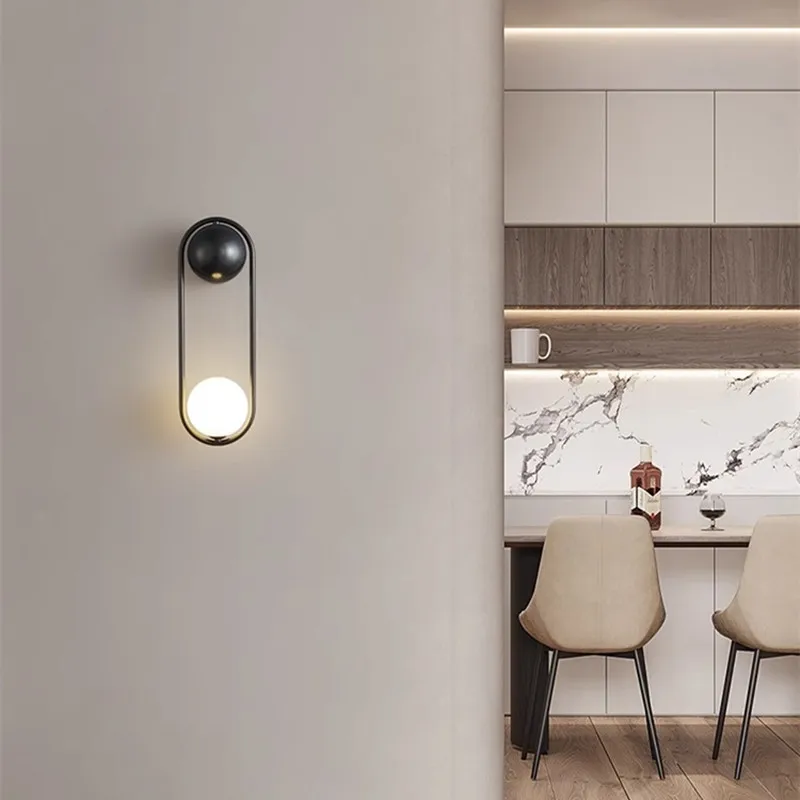 Minimalist LED Wall Lamp AC90-260V Nordic Light Luxury Minimalist Corridor Light Modern Simple Room Bedroom Bedside Wall Lamp image 5