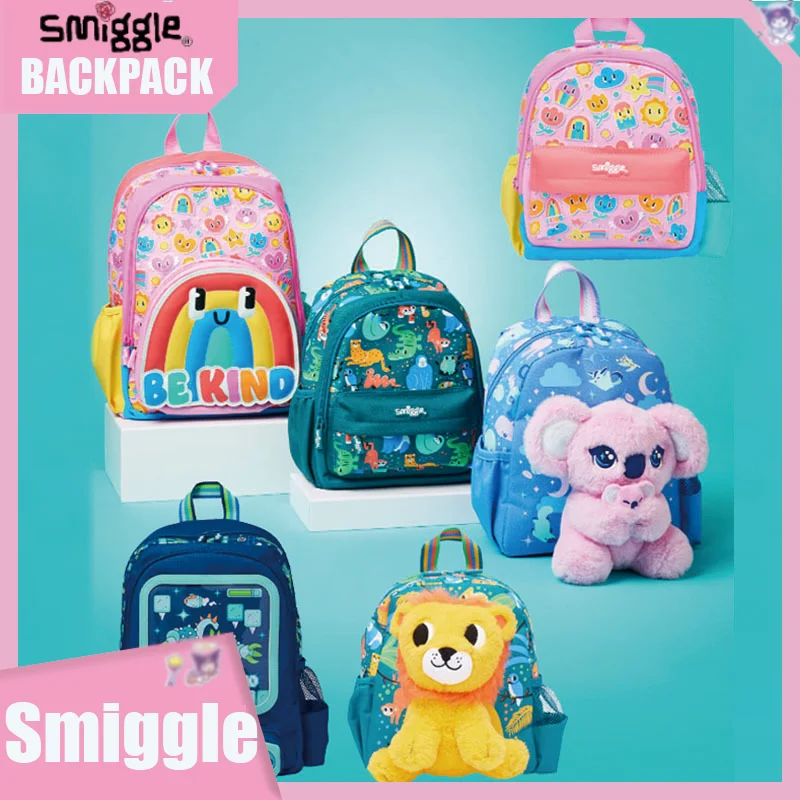 

New Australian Smilgle Backpack For Students Cartoon Egg Tart Series Backpack Reduced Weight Backpack For Kindergarten Students