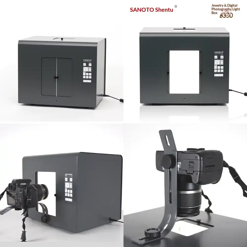 Shentu B350 Digital Photography Box with Shadowless LED Dimming Lamp for Laboratory & Jewelry Studio Professional Photography