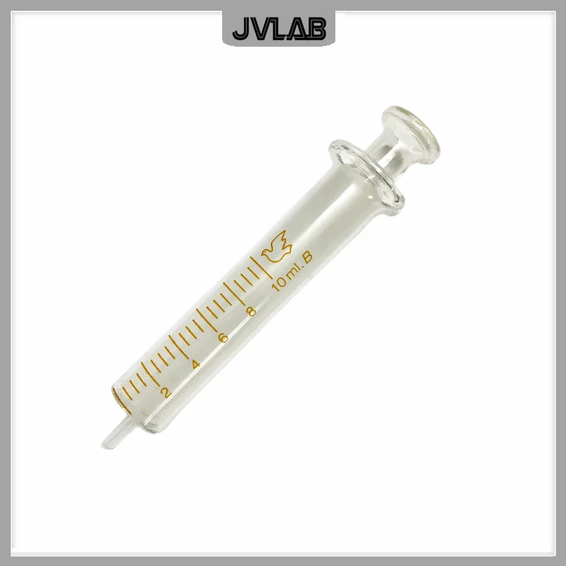 Glass Syringes Blue Core Glass Sampler 10 ml Lab Glassware Glass Injector Length 125 mm Outside Diameter 19 mm 10 / PK