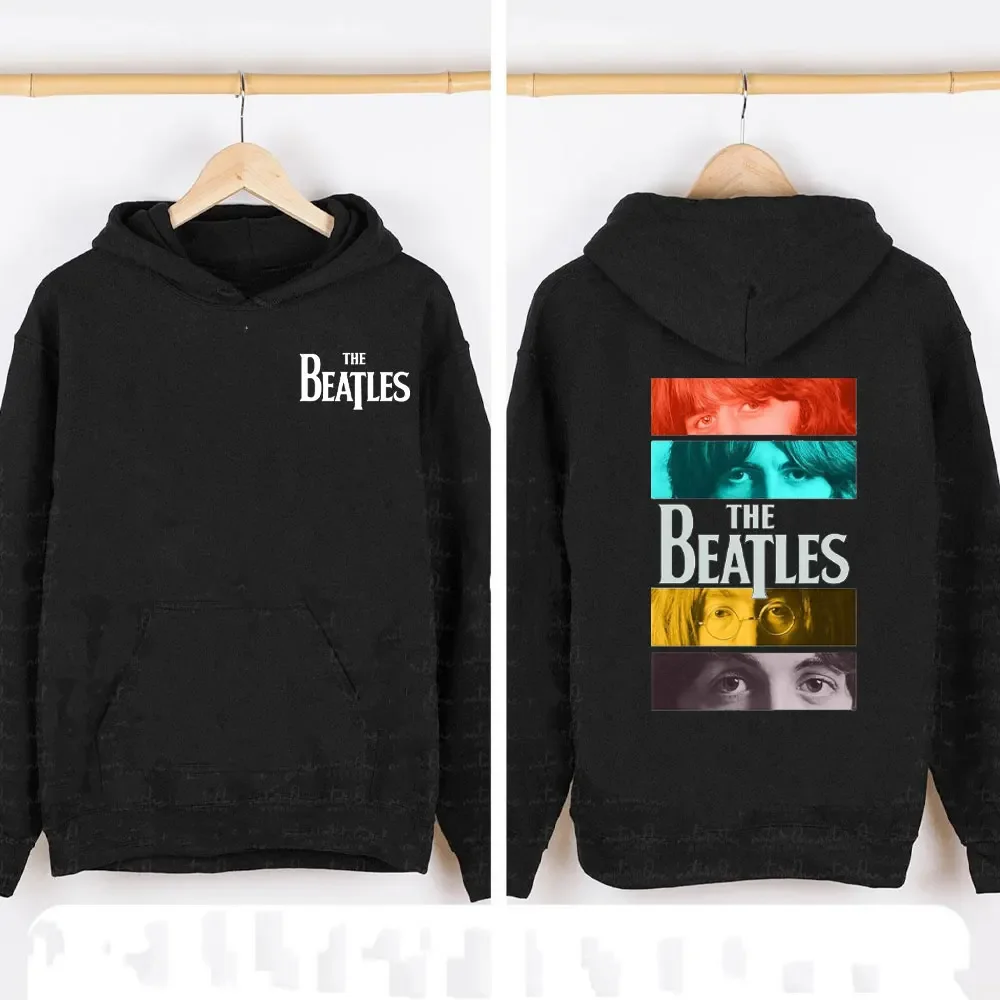 سترة بغطاء للرأس من B-Beatles Metal Rock Band للرجال والنساء عالية الجودة بلوفرات خريفية كبيرة الحجم للخريف والشتاء بأكمام طويلة