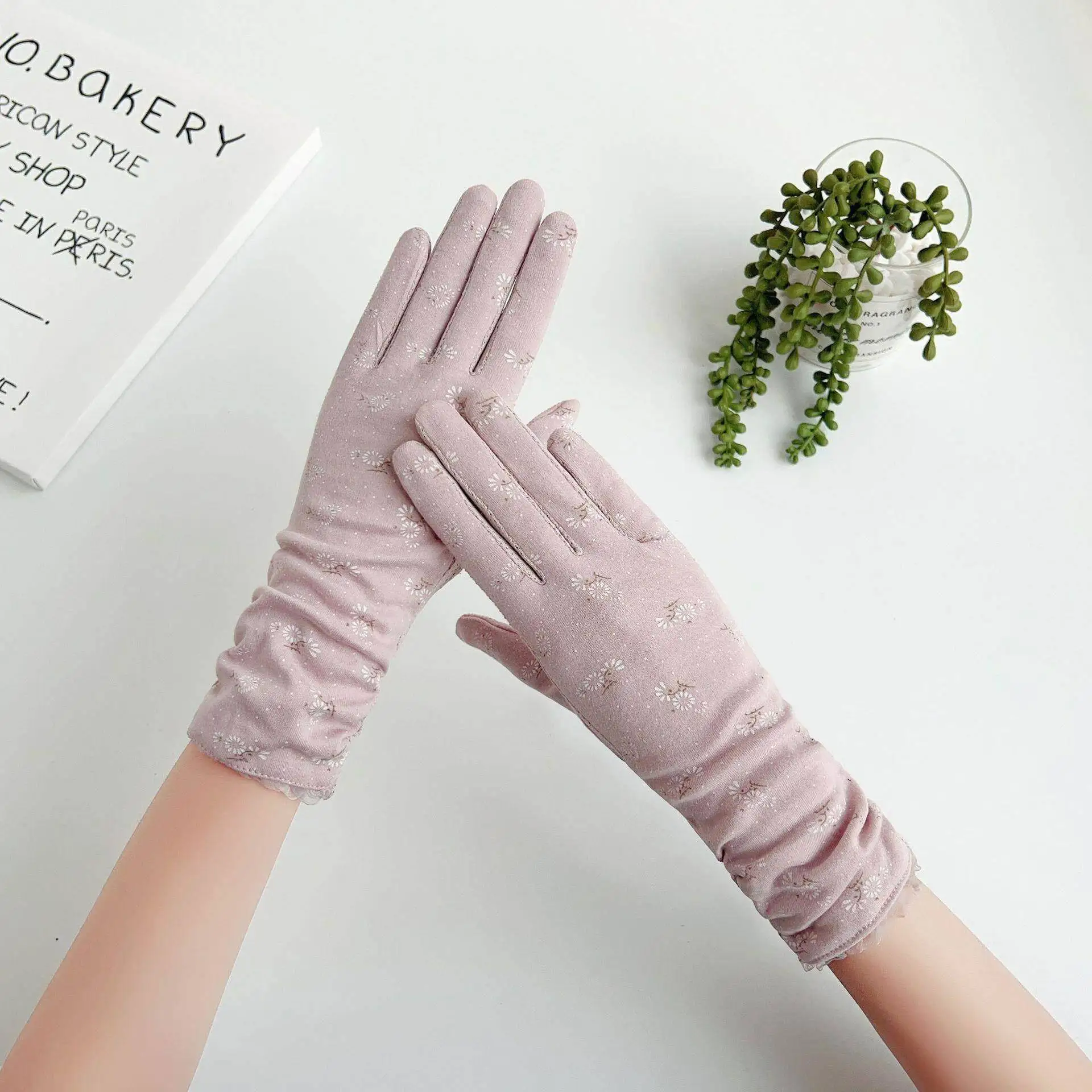 Pure Cotton Thin Summer Maternity Gloves Sleepwear Night Use Windproof Warm Hand Protection Home Use Casual Style Gloves