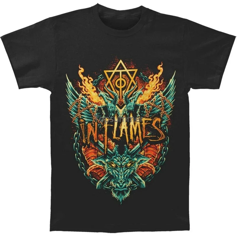 T Shirt Hot Sale Clothes Men'S In Flames Mens Chains Cotton Tee Shirt Black Men'S Fitness T-Shirt O-Neck Short Design T Shirts