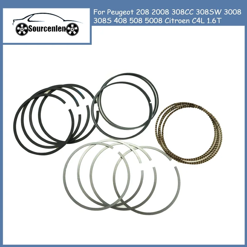 

Piston Rings 0640T6 0640.T6 1607824580 For Peugeot 208 2008 308CC 308SW 3008 308S 408 508 5008 Citroen C4L 1.6T Auto Parts