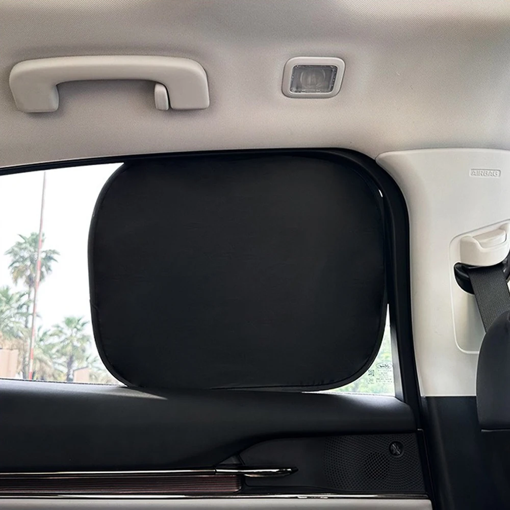 HEENVN Electrostatic Sun Visor for Tesla Model 3/Y 2020-2026 Car Side Window 4-Layer Sun Shade Curtains Anti-Glare UV-Blocker