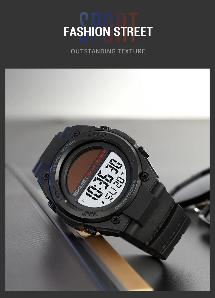 Skmei 2712 Men's Solar-Powered Digital Sports Watch