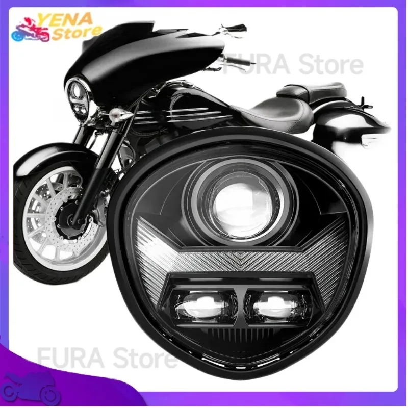 

LED Headlight for Yamaha XVS1300 Motorcycle Headlamp Replacement for Custom Bike Lighting Upgrade Waterproof Bright Beam for