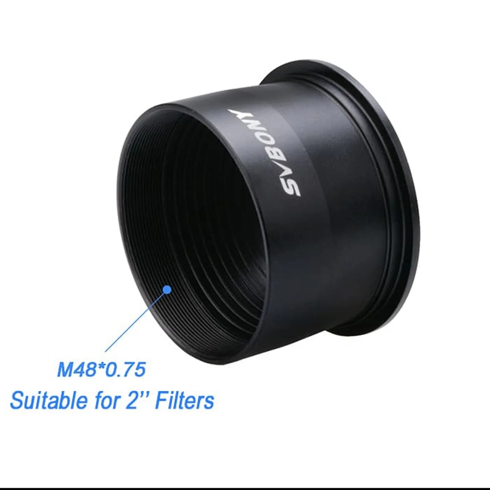 Svbony SV125 Black 2 Inch to T2 Camera Adapter Telescope Eyepiece Converter for DSLR Camera Astronomy Astrophotography Accessory