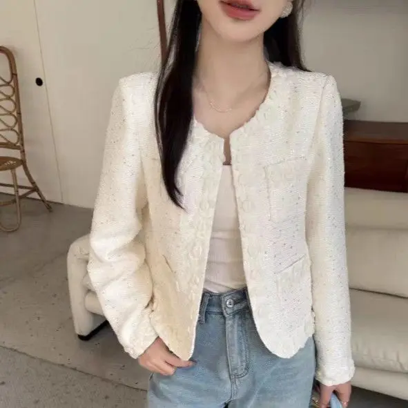 

2025 New French Style Petal Coat Women's Eegant Fashion Slimming Cardigan Top
