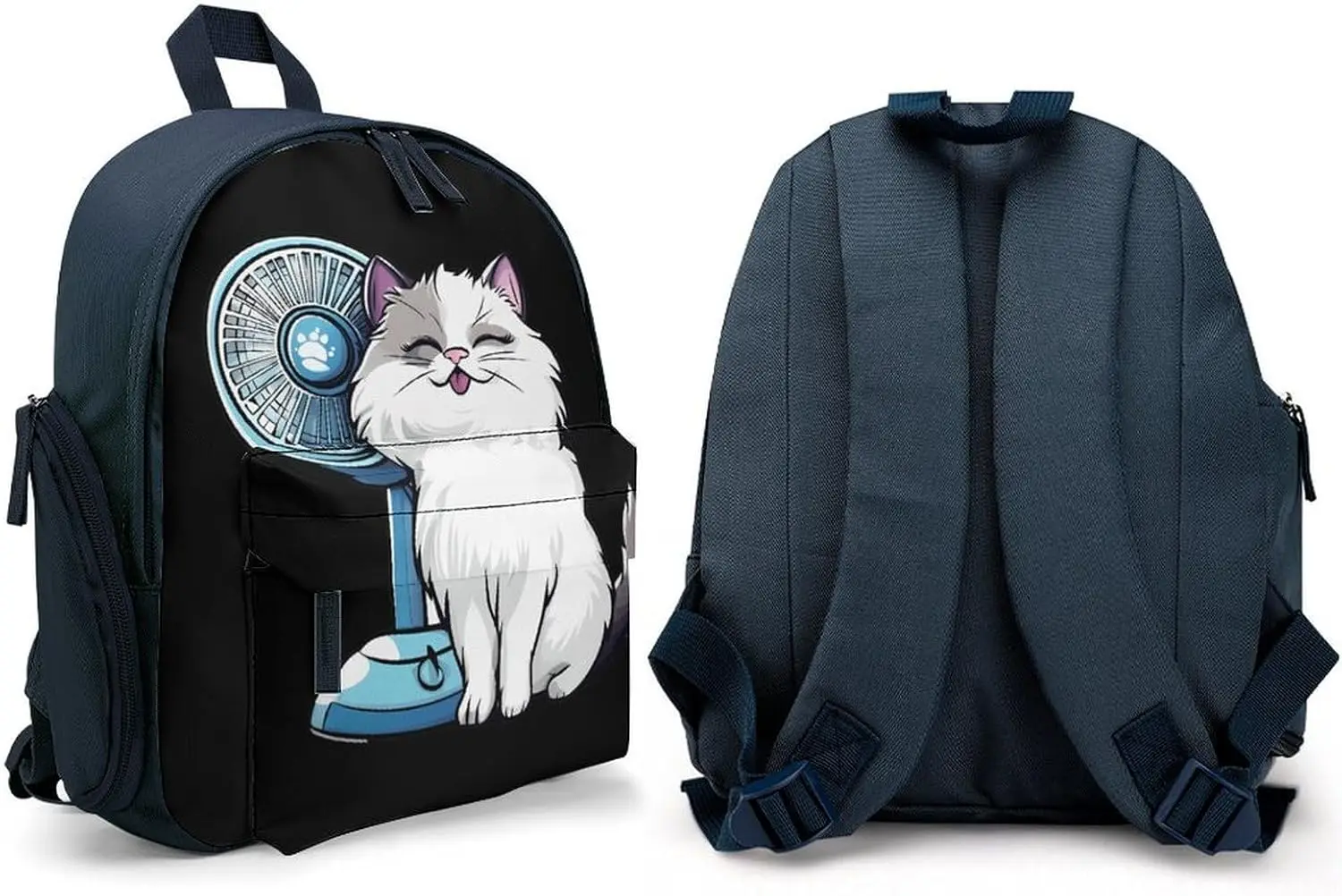 Picture 5: Cute Cat Print Travel Laptop Backpack Lightweight Daypack Business Work Bag for Men Women