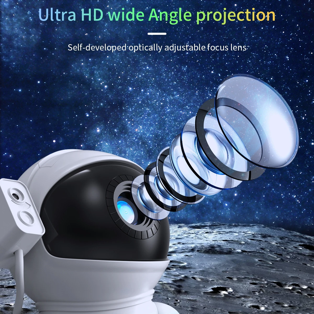 1 Pack Astronaut Projector Portable Design Starry Sky Guitar Projector Galaxy Night Light  LED Light With Remote Control