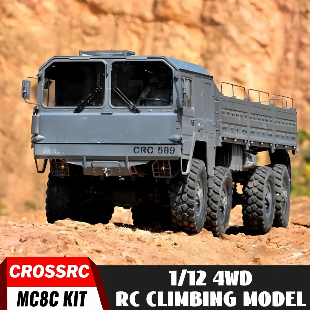 

CROSSRC 1/12 RC MC8C 8*8 Off Road Car Military Truck Metal Hub KIT Motor Light and Sound Outdoors Toys Gift Model TH11098