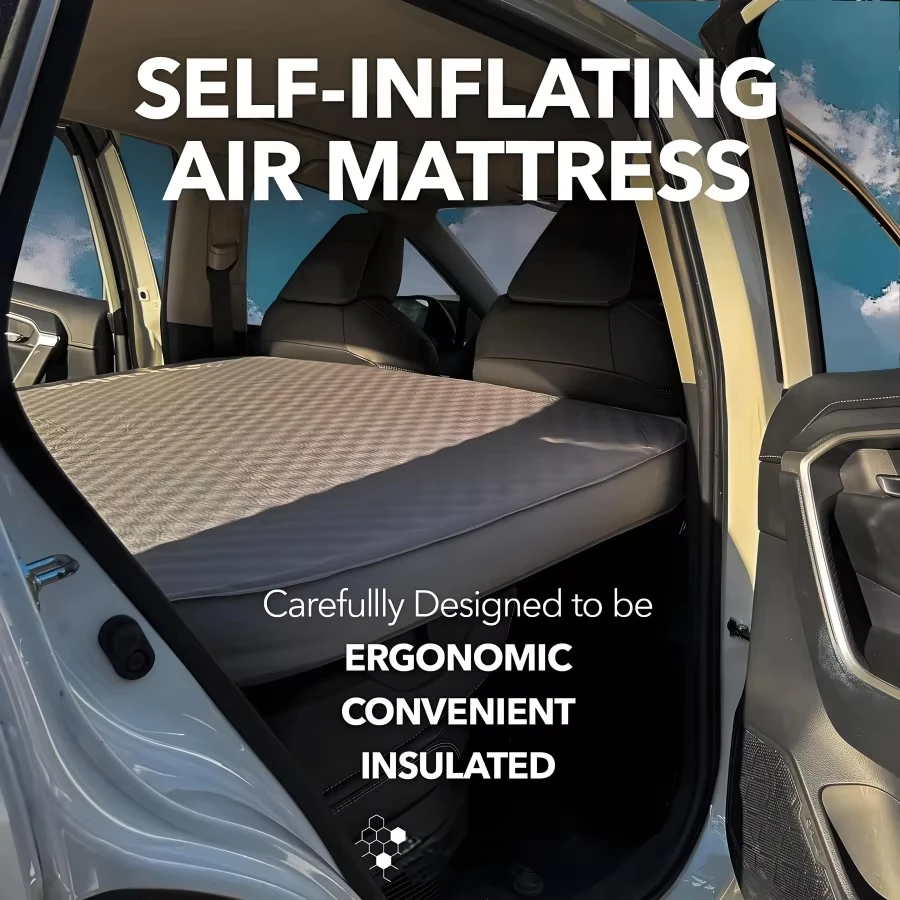 Car Inflatable Mattress Backseat & Trunk Air Bed for Camping, Travel and Road Trips