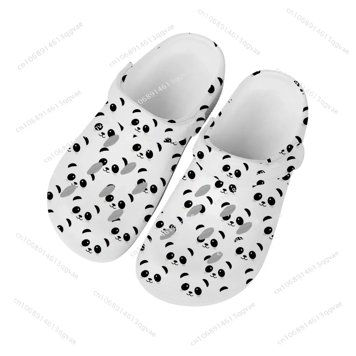 Panda Cute Pattern Home Clog Mens Women Youth Boy Girl Sandals Shoes Garden Custom Made Breathable Shoe Beach Hole Slippers