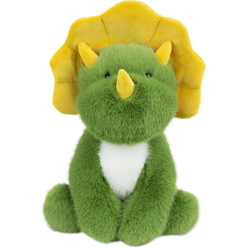 

Cute High Quality Dinosaur Plush Toy Cartoon Green Triceratops Doll Soft Dinosaur Animal Stuffed Pillow Children's Birthday Gift