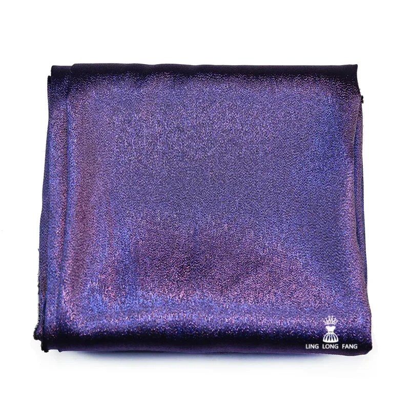 Tessuto di raso scintillante sfumato colorato fatto a mano fai da te vestiti per bambole costumi di scena sfondo tessuti firmati per cucire