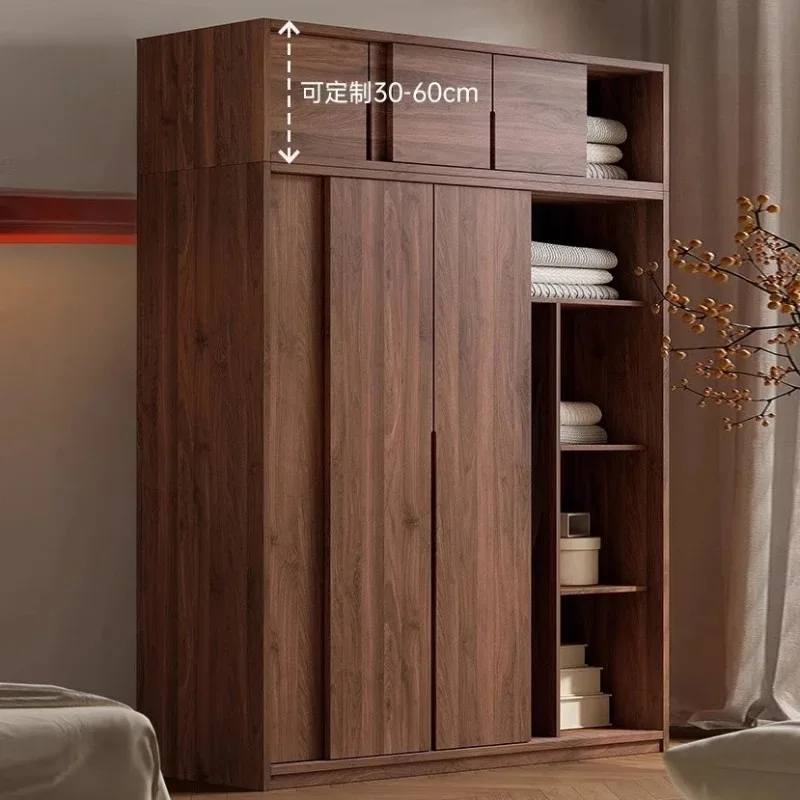

Современные простые шкафы, дубовые раздвижные двери среднего размера, шкафы для гостиной, мебель для спальни из цельного дерева, шкаф JT40W